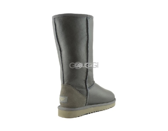 Женские высокие угги Classic Tall Metallic Grey