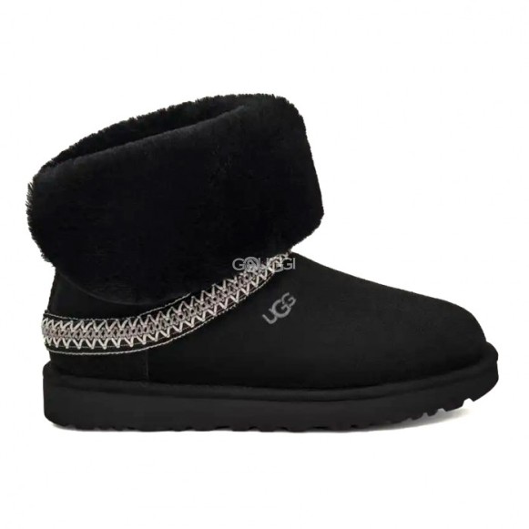 Женские короткие угги Classic Short Crescent - Black