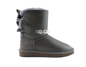 Bailey Bow Metallic Gray