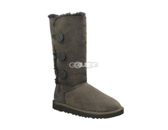 Женские угги с пуговицами Bailey Button Triplet Chocolate