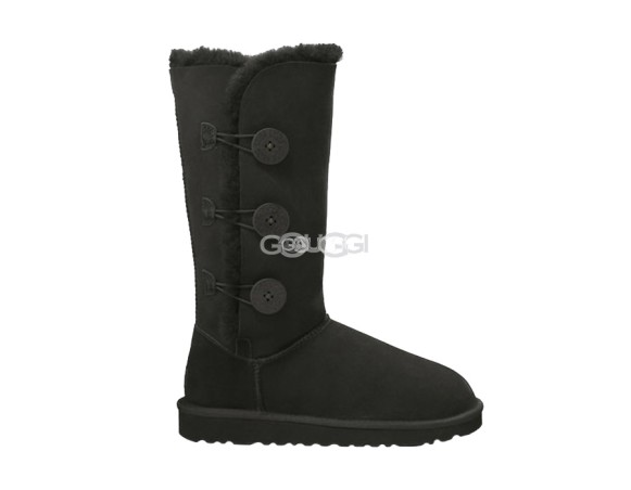 Женские угги с пуговицами Bailey Button Triplet Black