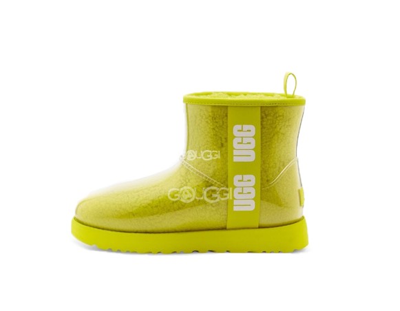 Женские прозрачные мини угги Classic Clear Mini Sulfur