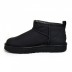 Женские ультра мини угги Classic Ultra Mini Leather Black 
