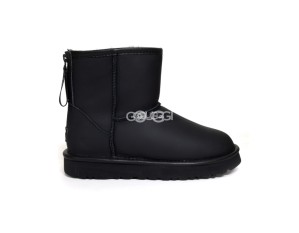 Classic Mini Metallic LOGO ZIP SHINE Black