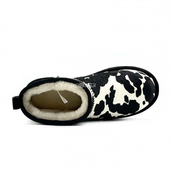 Женские ультра мини угги Ultra Mini Cow Print Black