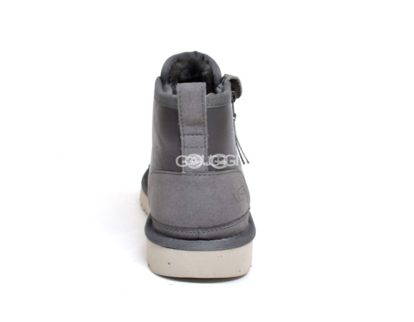 Мужские кожаные ботинки на молнии Neumel ZIP Leather - Grey