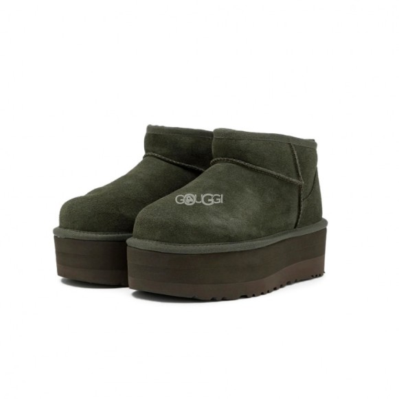 Женские ультра мини угги на платформе Ultra Mini Platform Boot - Forest Night