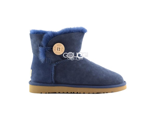 Женские мини угги с пуговицей Bailey Button Mini Navy