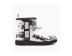 Женские прозрачные мини угги Classic Clear Mini Natural Marble - Black