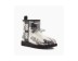 Женские прозрачные мини угги Classic Clear Mini Natural Marble - Black