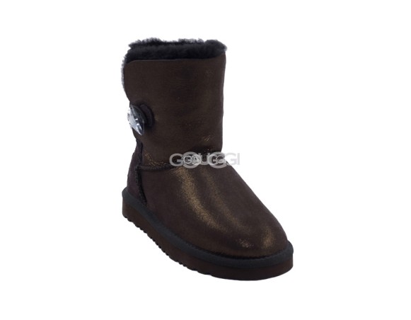 Детские угги с пуговицей Kids Bailey Button Glitter Chocolate