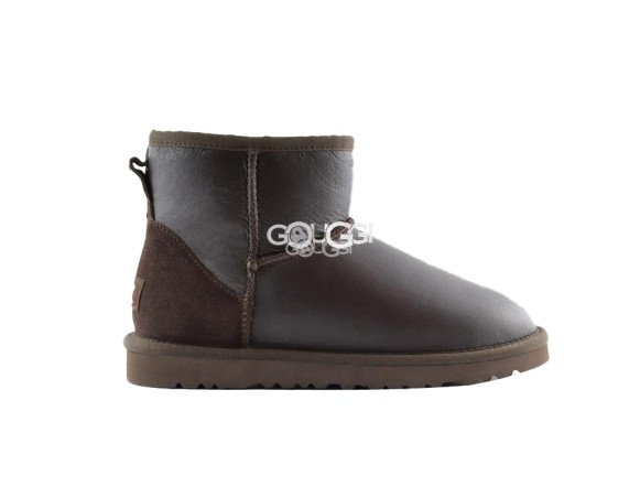 Женские мини угги Classic Mini Metallic Chocolate
