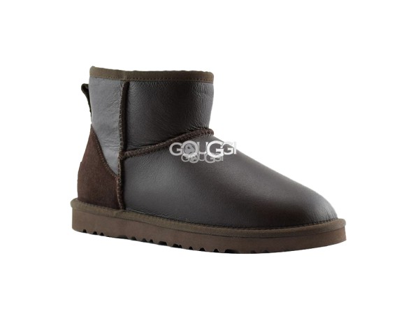 Женские мини угги Classic Mini Metallic Chocolate