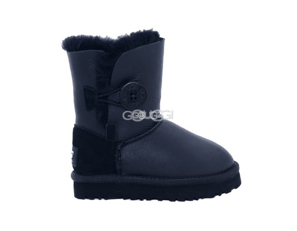 Детские угги с пуговицей Kids Bailey Button Metallic Black