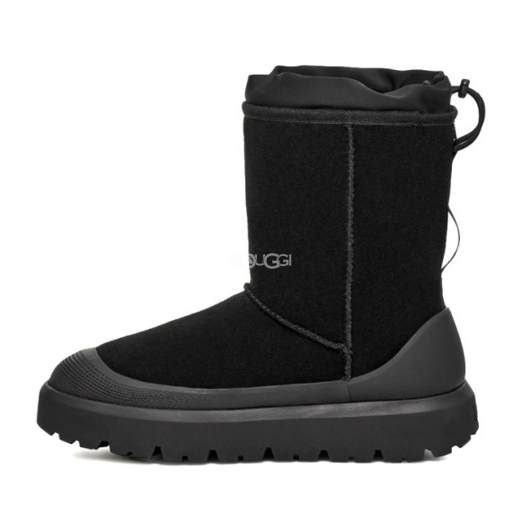 Женские короткие угги Classic Short Weather Hybrid - Black