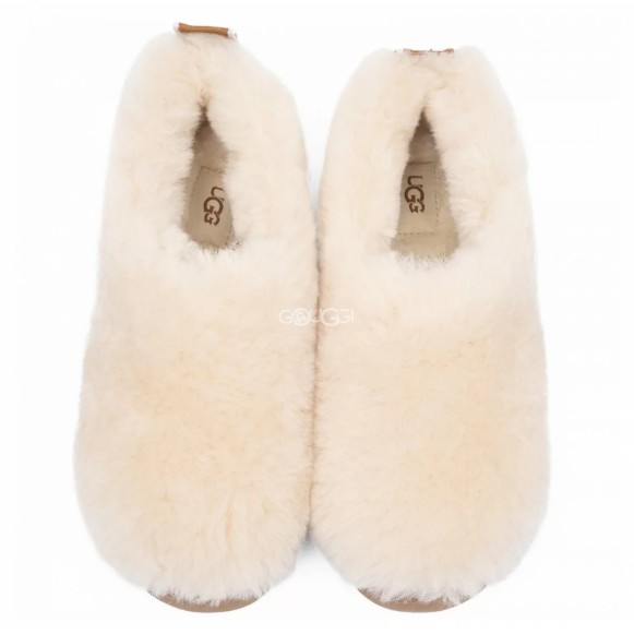 Женские слипоны Ugg Hailey Fluff Slippers Natural